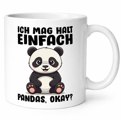 Ich mag halt einfach Pandas | Lustige Geschenkidee für Pandabären Humor Tasse
