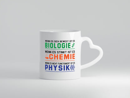 Biologie, Chemie, Physik | Reagenzglas lustig Humor Geschenkidee Geschenk Tasse