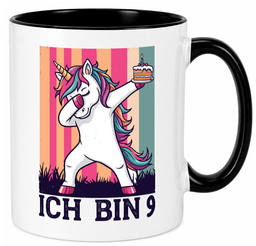 9 Geburtstag | Einhorn Damping Mädchen Humor Geschenkidee Tasse