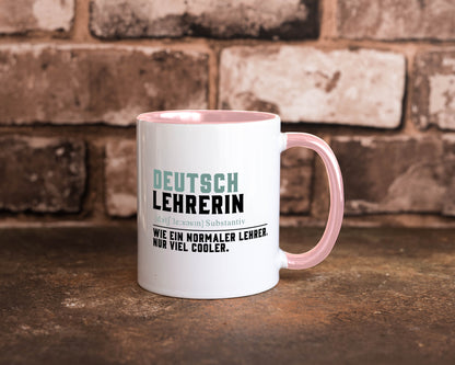 Deutschlehrerin | Lehrerin Unterricht Lieblinglehrerin Geschenkidee Humor Tasse