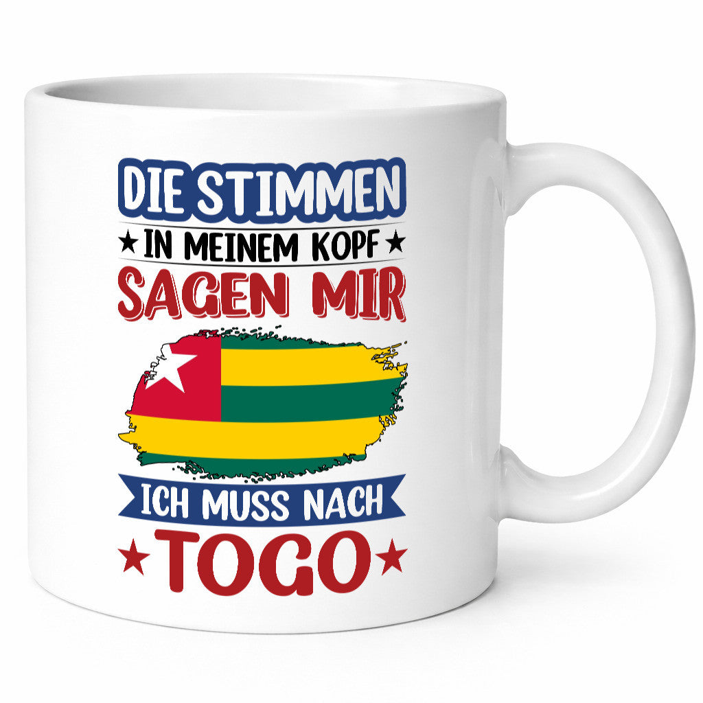Togo | Urlaub Stimmen in meinem Kopf Traumland Humor Geschenkidee Tasse