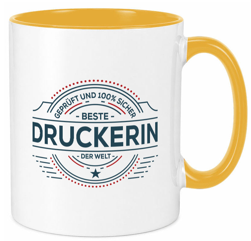 Geprüft und sicher: Druckerin | Druckerei Print Medien lustig Humor