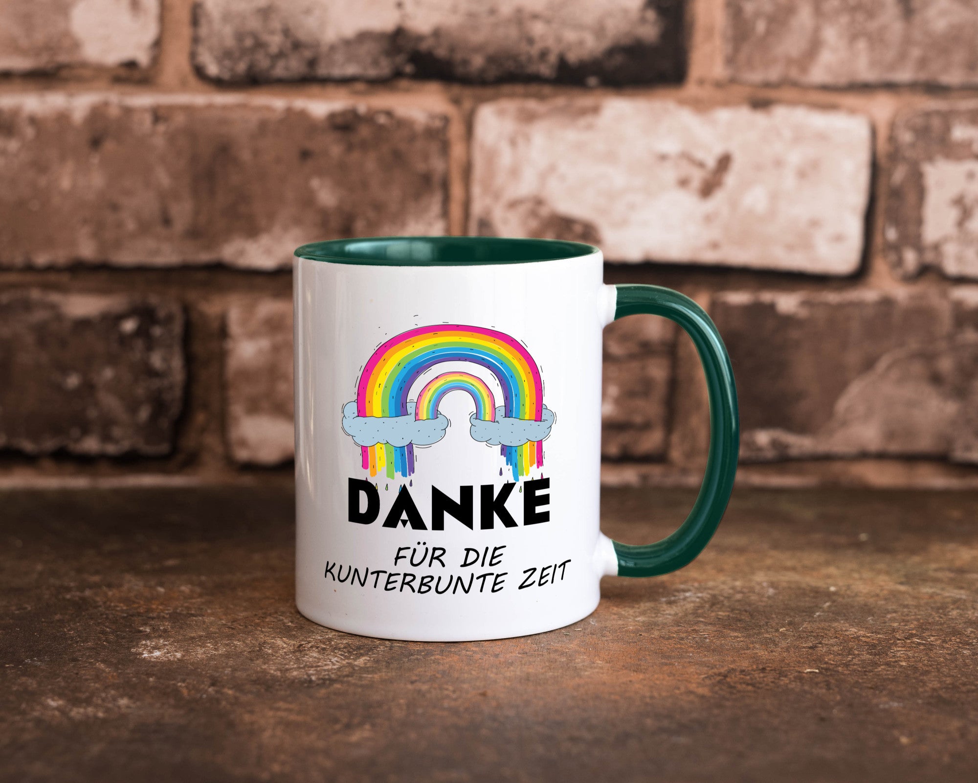 Danke für die Kunderbunte Zeit | Regenbogen lustiger Spruch Geschenk Humor