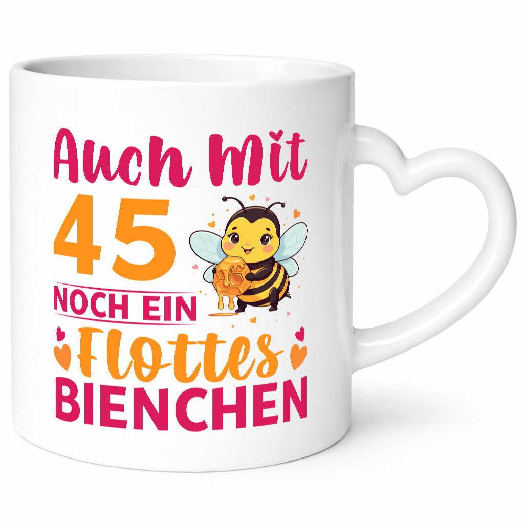 45. Geburtstag | Flottes Bienchen 45 Jahre lustig Geschenkidee Geschenk Tasse