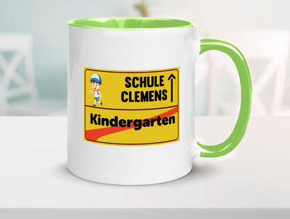 Bye Kindergarten | Schule Clemens Geschenkidee Humor Tasse