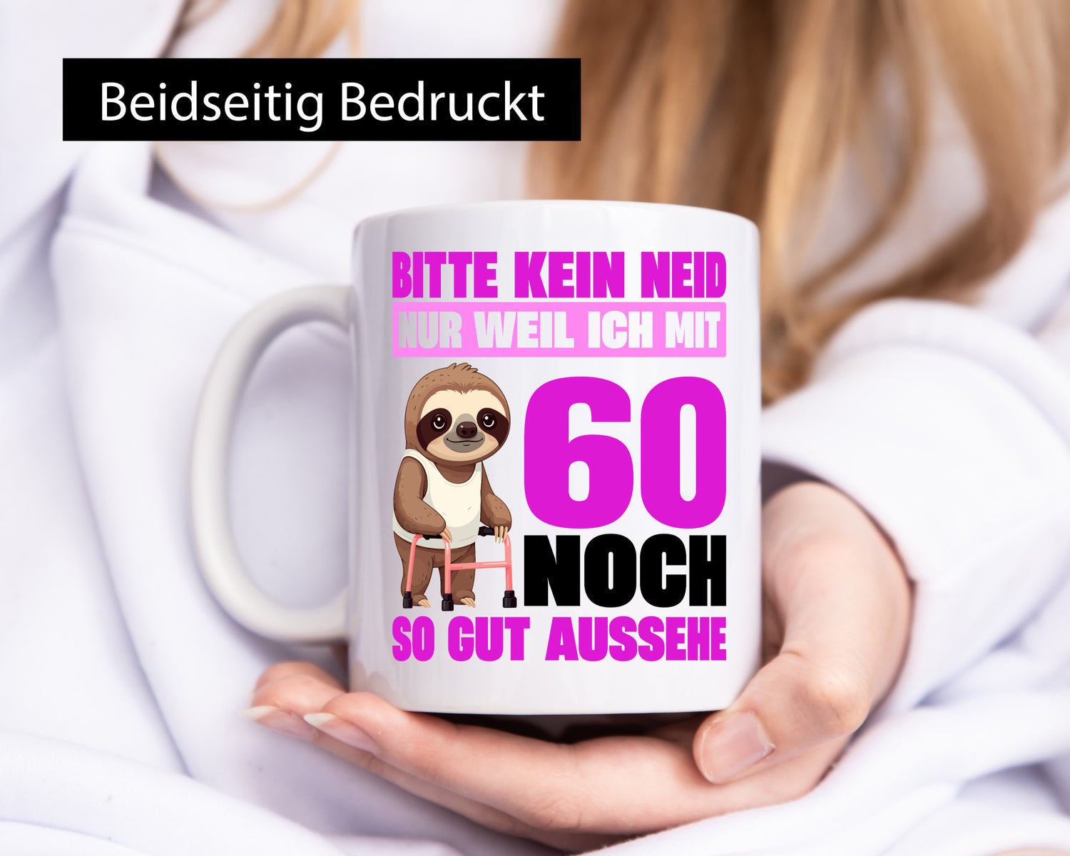 60. Geburtstag | Bitte kein neid Faultier 60 Jahre v2 Geschenk Geschenkidee
