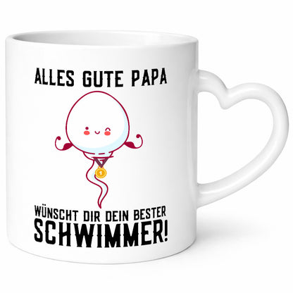 Alles Gute Papa | Vatertag Bester Schwimmer Medaille lustig Familie