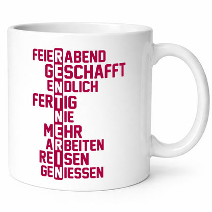 Rentner | Ruhestand Mutter Tante Oma Humor Familie Geschenkidee Tasse