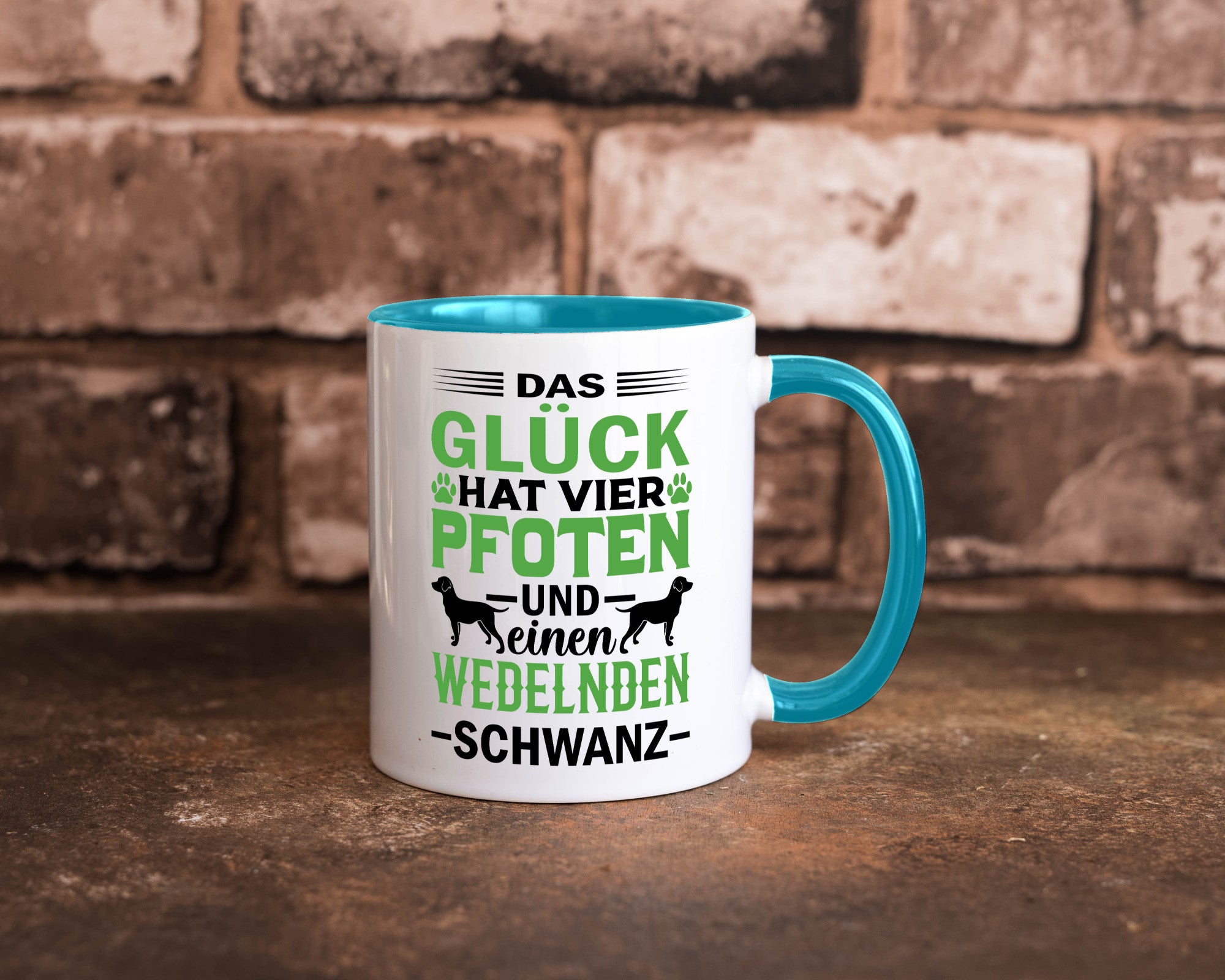 Das Glück hat 4 Pfoten | Hundeliebhaber Ich liebe Hunde Geschenk Tierliebhaber