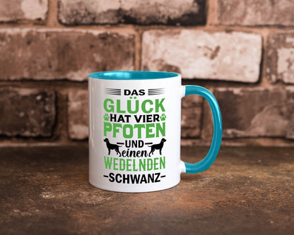 Das Glück hat 4 Pfoten | Hundeliebhaber Ich liebe Hunde Geschenk Tierliebhaber