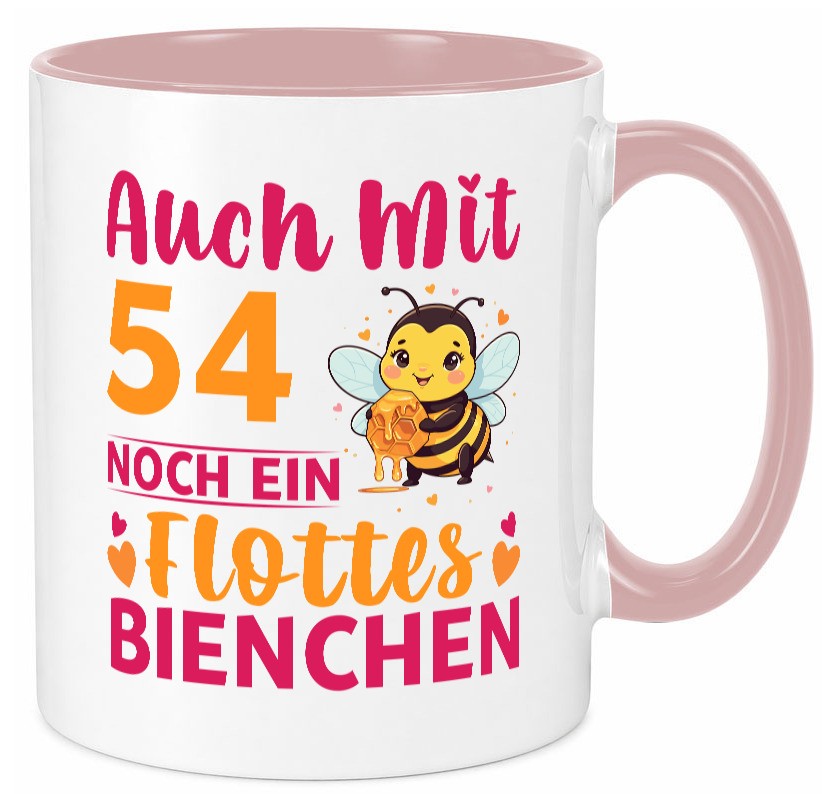 54. Geburtstag | Flottes Bienchen 54 Jahre lustig Geschenkidee Geschenk Tasse