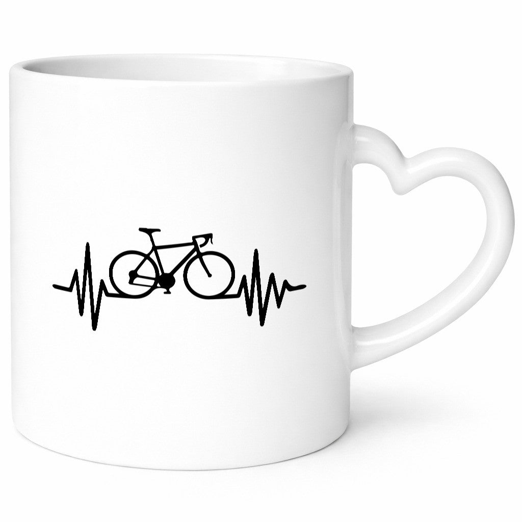 Herzschlag | Heartbeat Fahrad Fahradfahrer Humor Geschenkidee Tasse