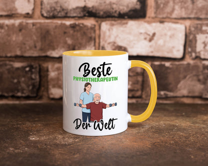 Beste Physiotherapeutin v3 lustig Humor Geschenkidee Geschenk Tasse