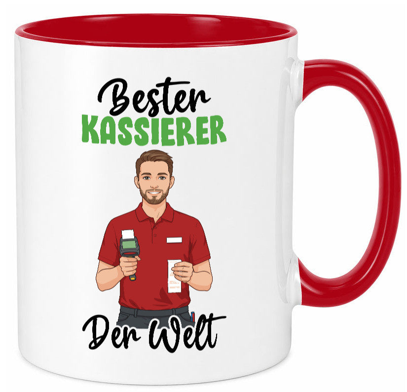 Bester Kassierer v2 Geschenkidee Humor Tasse