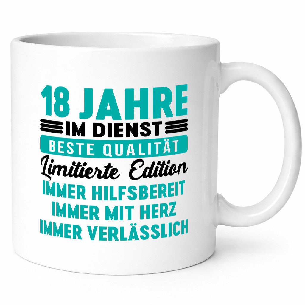 18 Jahre im Dienst | Jubiläum Arbeit v5 lustiger Spruch Geschenk Kollegen Büro
