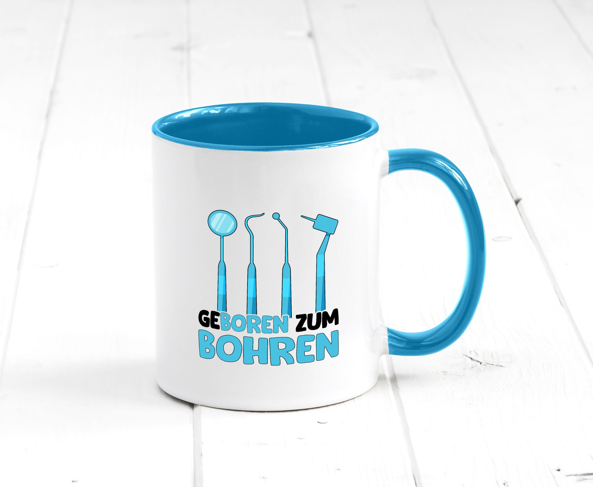 Geboren zum Bohren | Zahnarzthelferin Zahnarzt lustiger Spruch Geschenk Humor