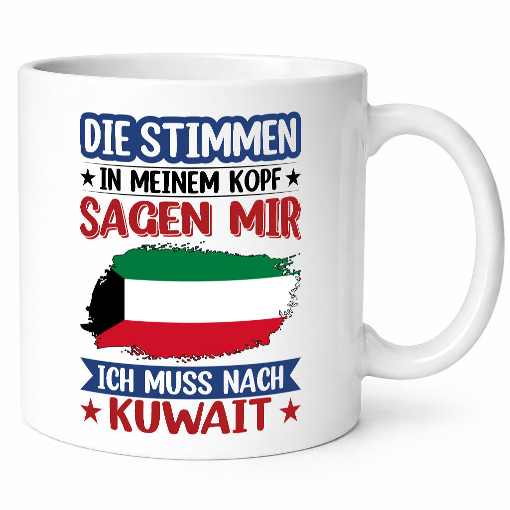 Kuwait | Urlaub Stimmen in meinem Kopf Traumland Geschenkidee Humor Tasse