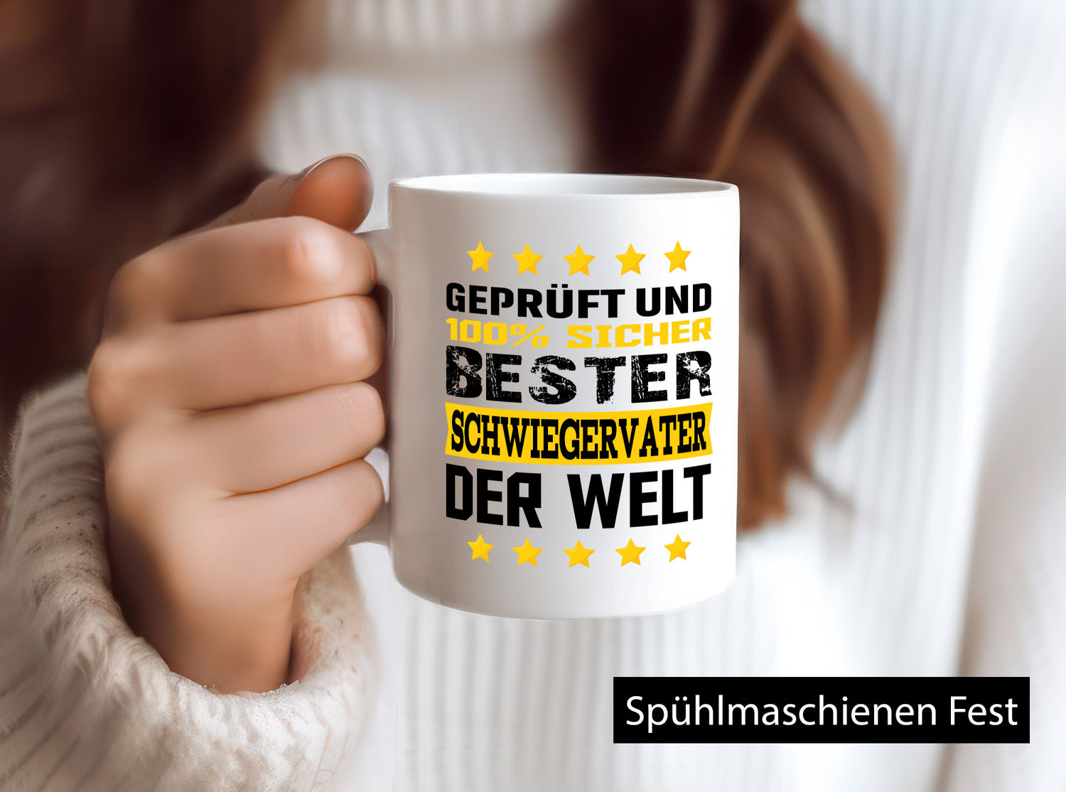 Geprüft und Sicher bester Schwiegervater der Welt lustiger Spruch Geschenk