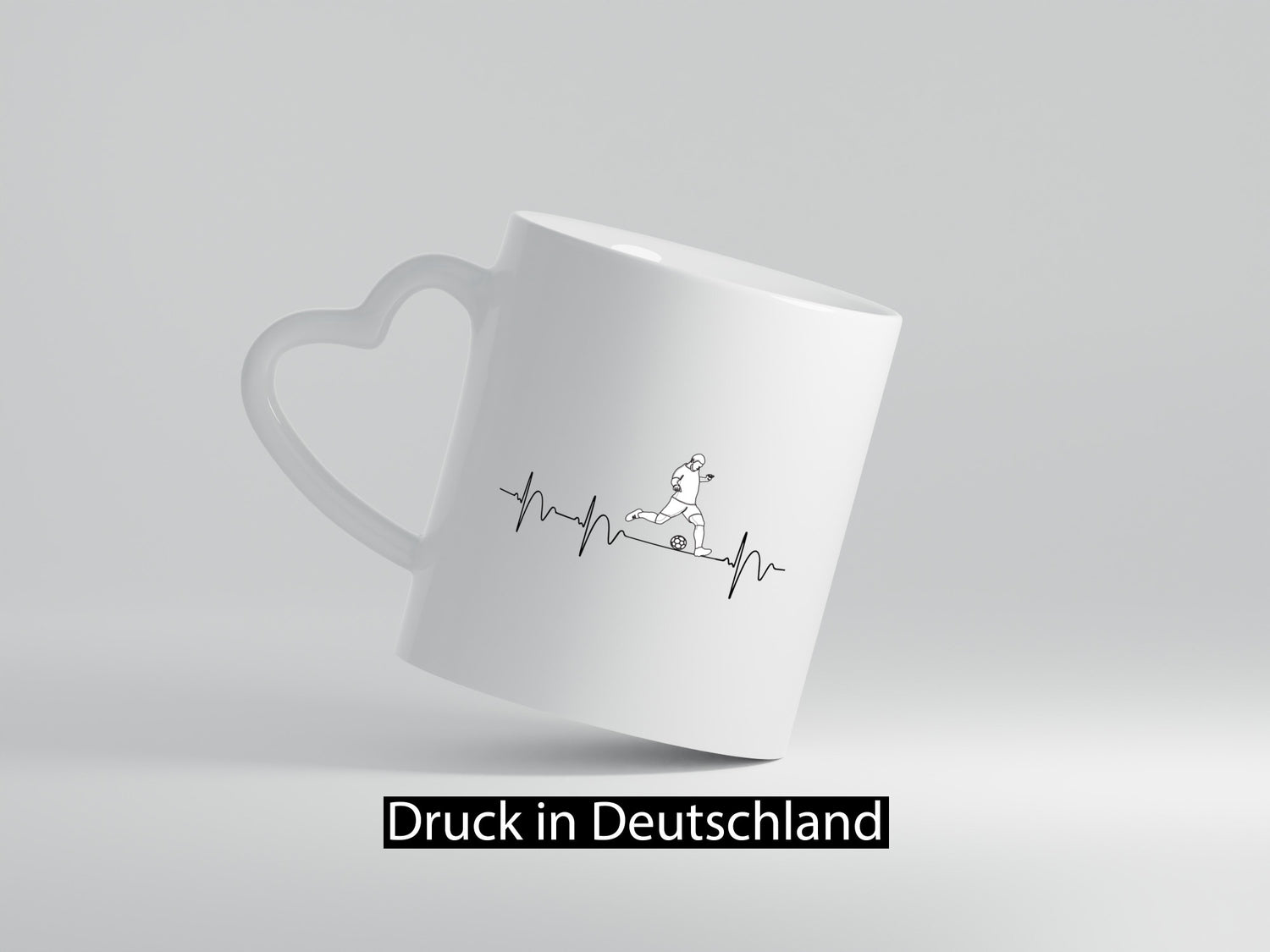 Herzschlag Fußball | Motiv Sport Fußballverein Geschenkidee Humor Tasse