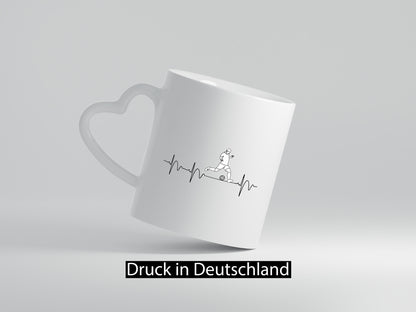 Herzschlag Fußball | Motiv Sport Fußballverein Geschenkidee Humor Tasse