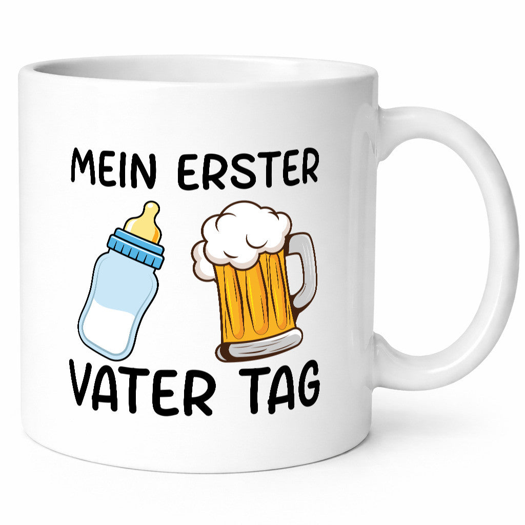 Mein erster Vatertag | Papa und Sohn Humor Familie Geschenkidee Tasse