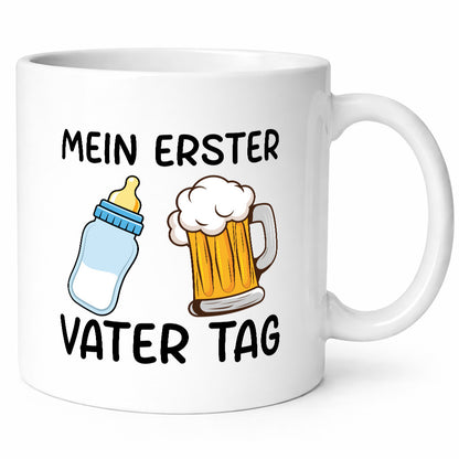 Mein erster Vatertag | Papa und Sohn Humor Familie Geschenkidee Tasse