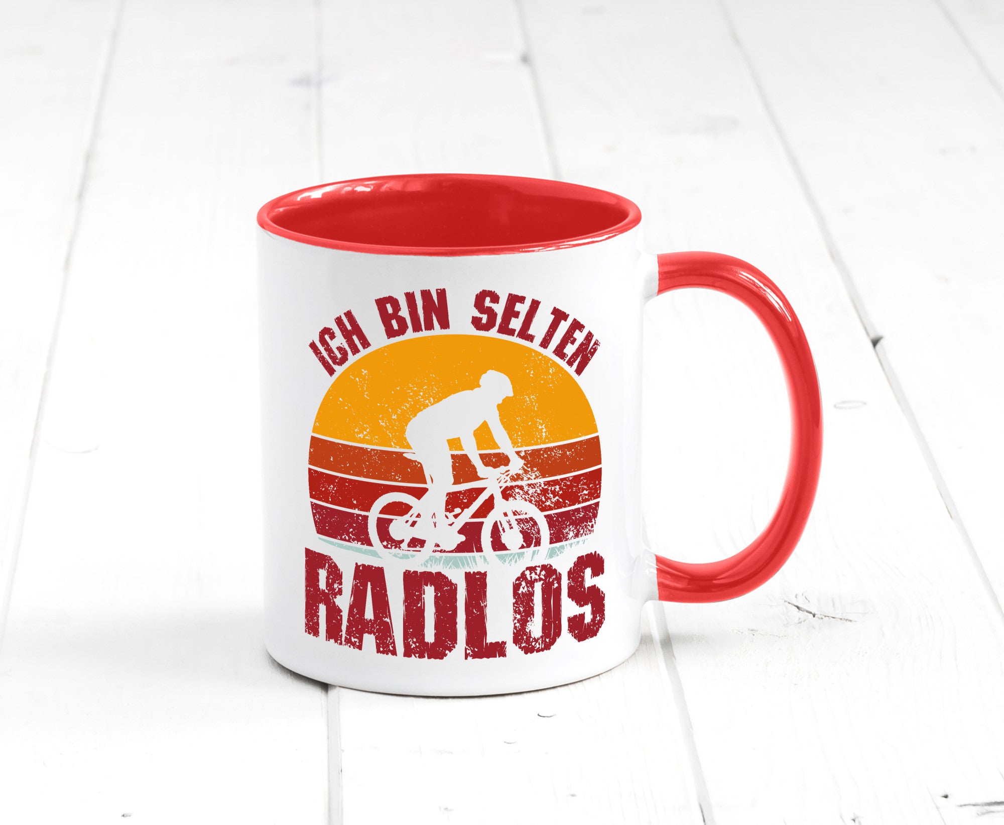 Ich bin Selten Radlos | Radfahrer Mountainbike Humor Geschenkidee Tasse