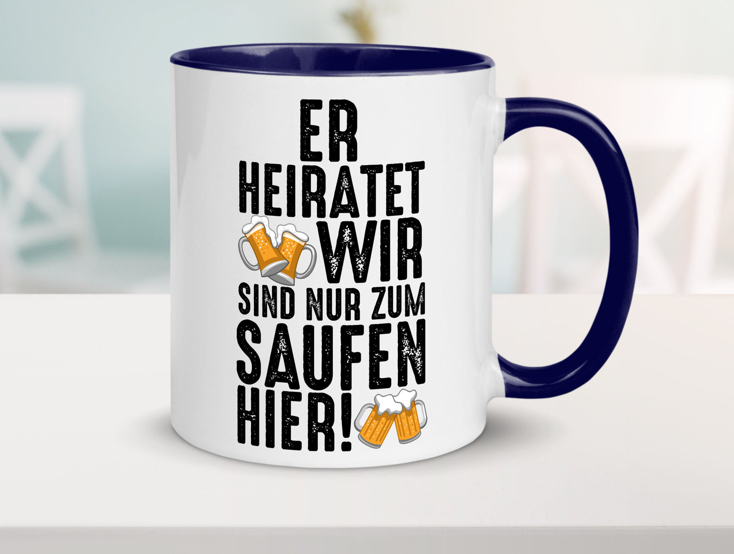 JGA | Er heiratet Junggesellenabschied Polterabend v2 lustiger Spruch Geschenk