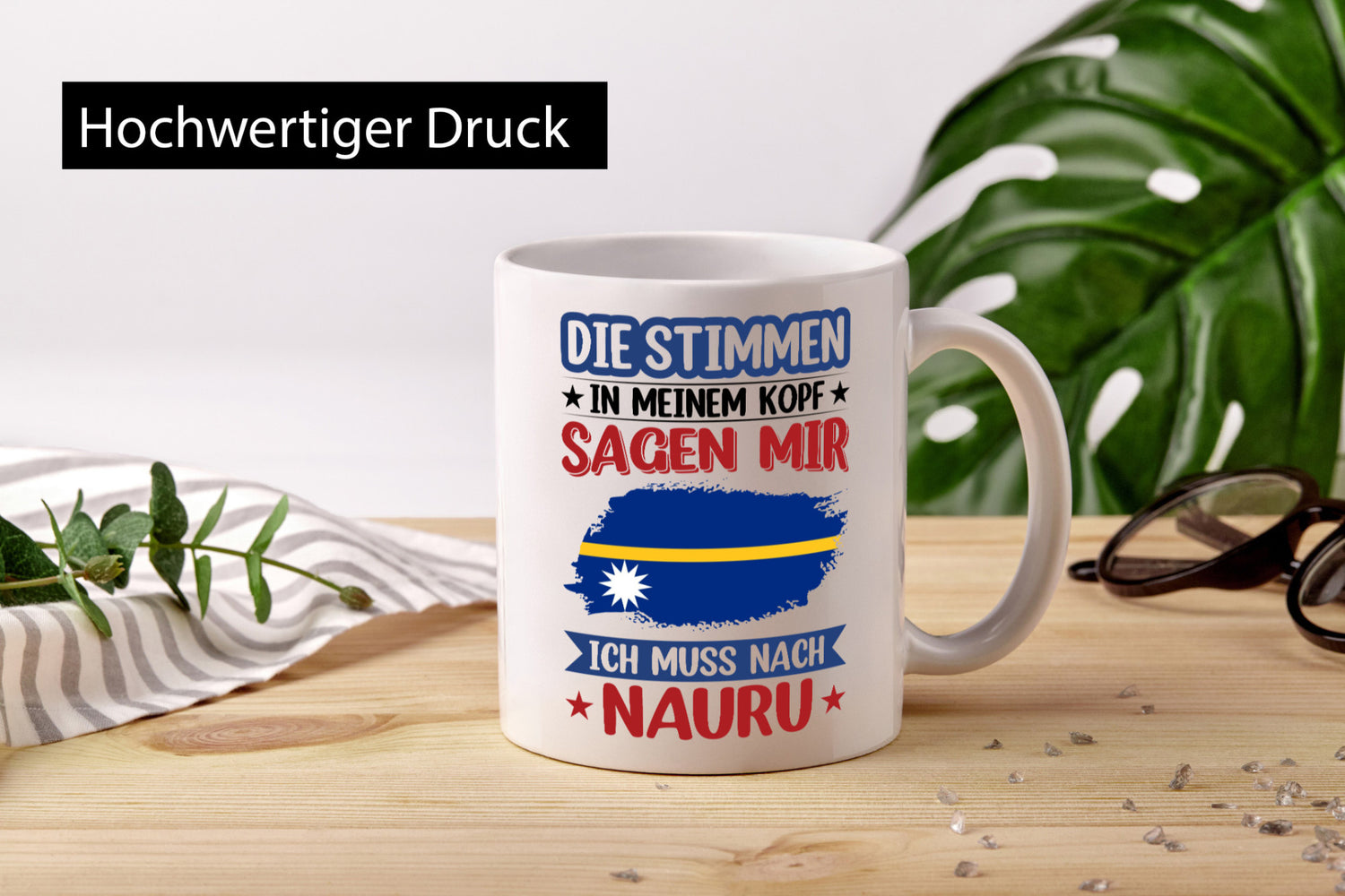 Nauru | Urlaub Stimmen in meinem Kopf Traumland Geschenkidee Humor Tasse