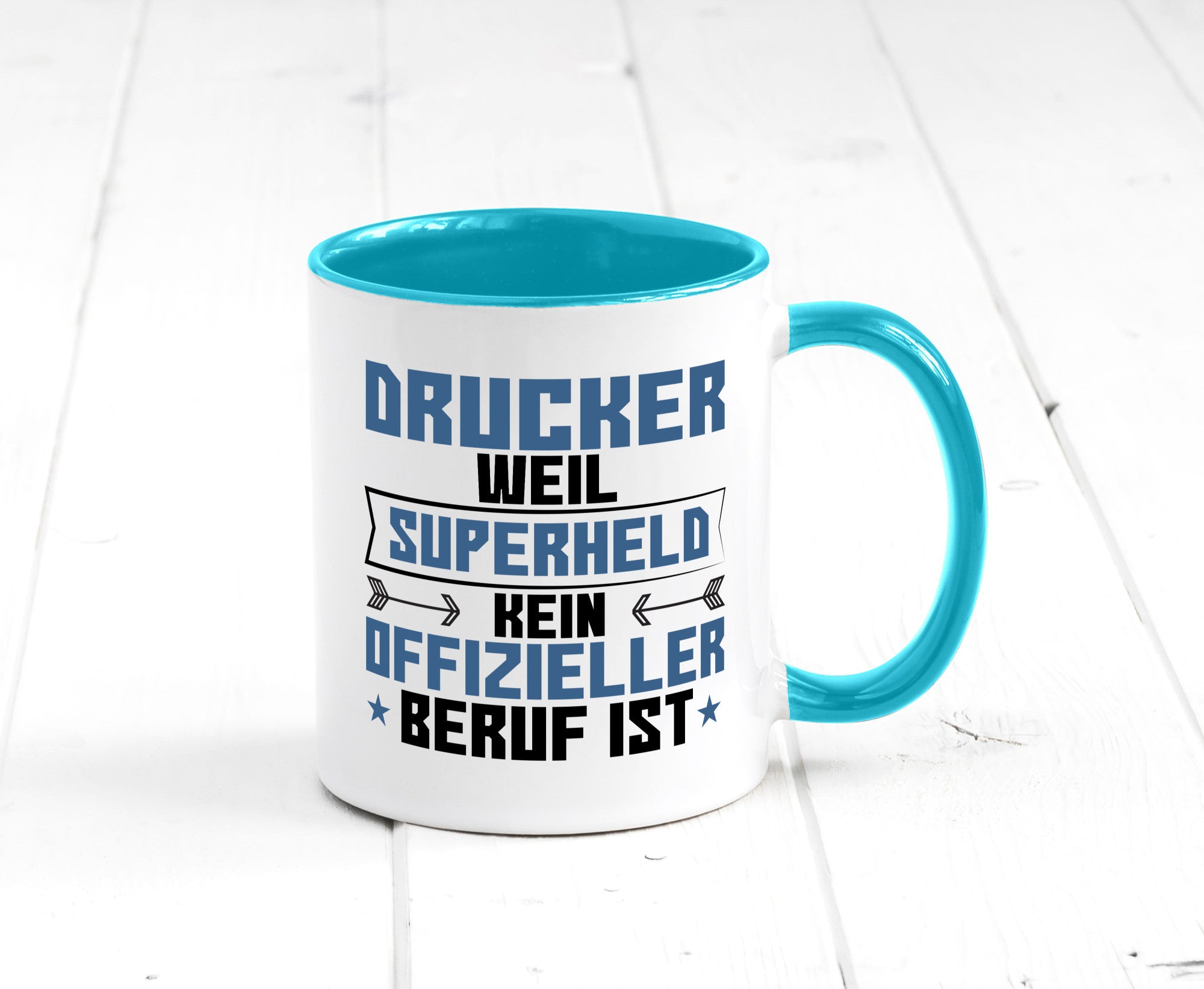 Superheld Drucker | Druckerei Print Medien Humor Geschenkidee Tasse