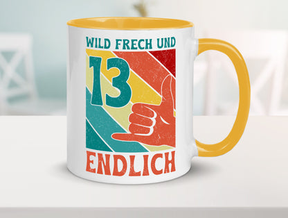 13. Geburtstag | 13 Jahre Wild und Frech Humor Geschenkidee Tasse