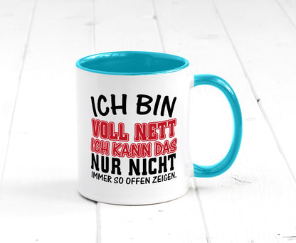 Ich bin voll nett Geschenkidee Humor Tasse