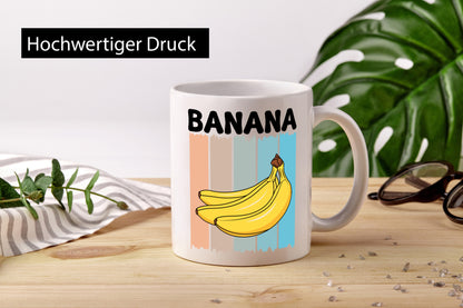 Retro Banana | Bannane Frucht Geschenk Humor Geschenkidee lustiger Spruch Tasse