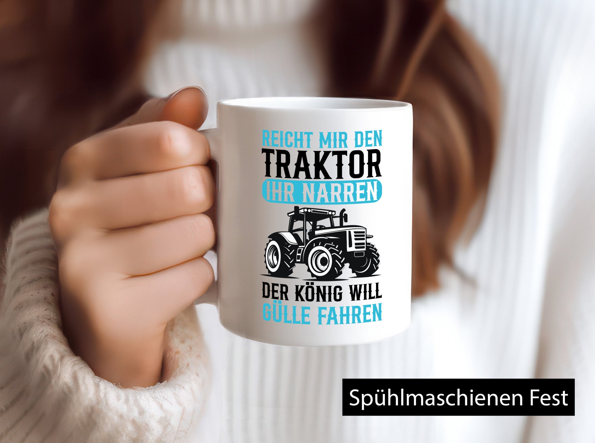 Der König will Gülle Fahren | Traktor Bauer Humor Geschenkidee Tasse