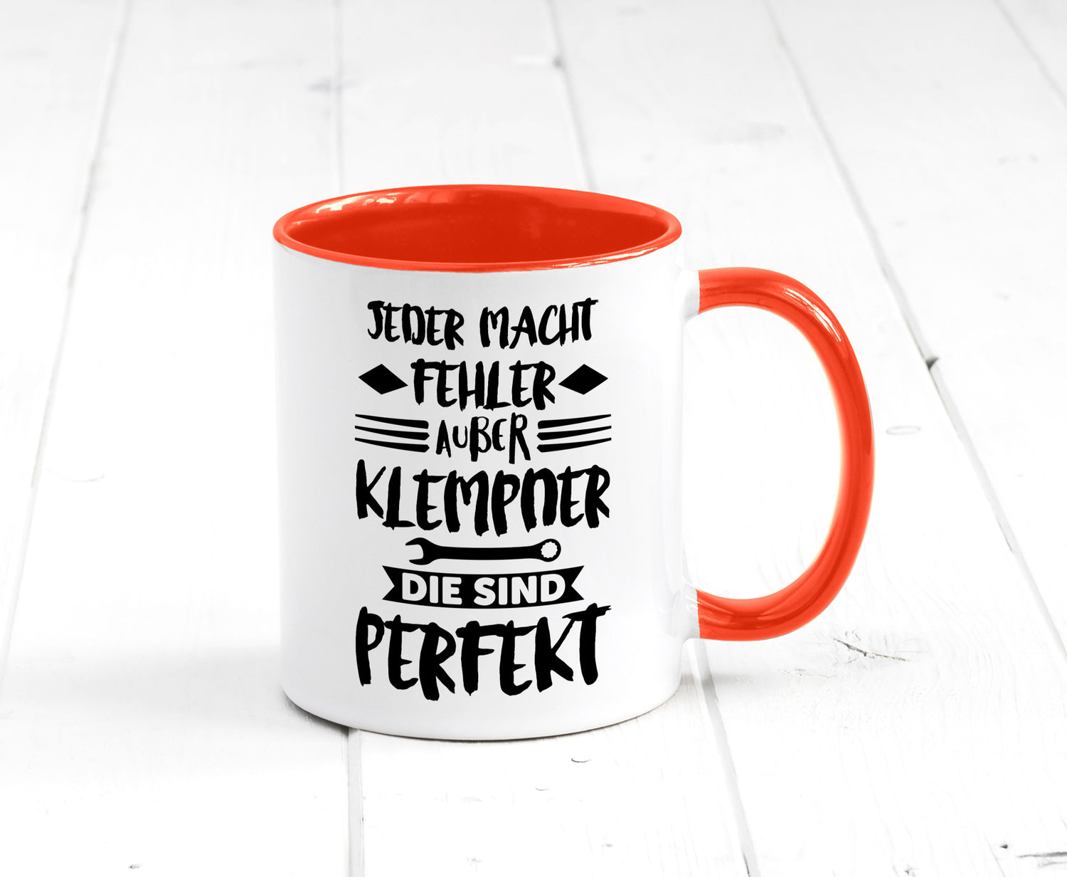 Jeder macht fehler nur Klempner sind Perfekt Humor Geschenkidee Tasse