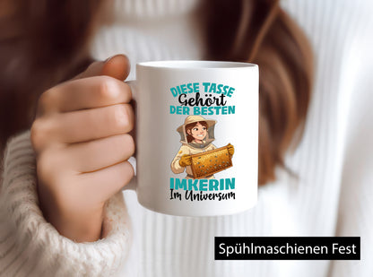 Im Universum: Imkerin | Imkerei Geschenkidee Humor Tasse