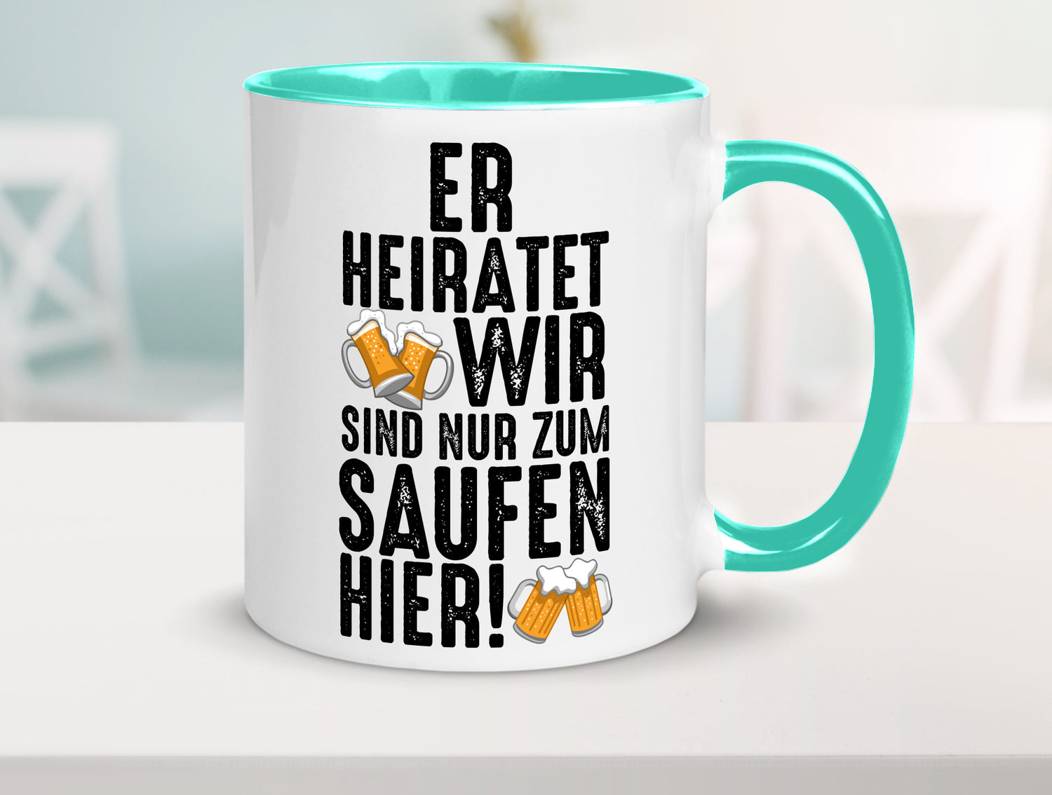 JGA | Er heiratet Junggesellenabschied Polterabend v2 lustiger Spruch Geschenk