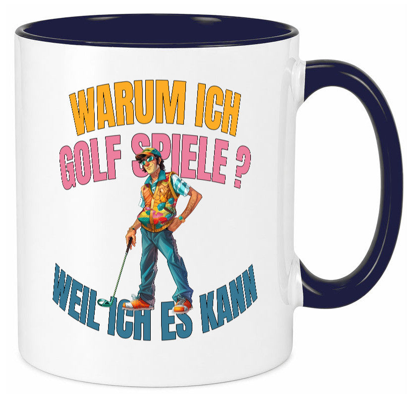 Der Golfspieler, Golfen, Freiheit beim Golfe, lustig Humor Geschenkidee Tasse