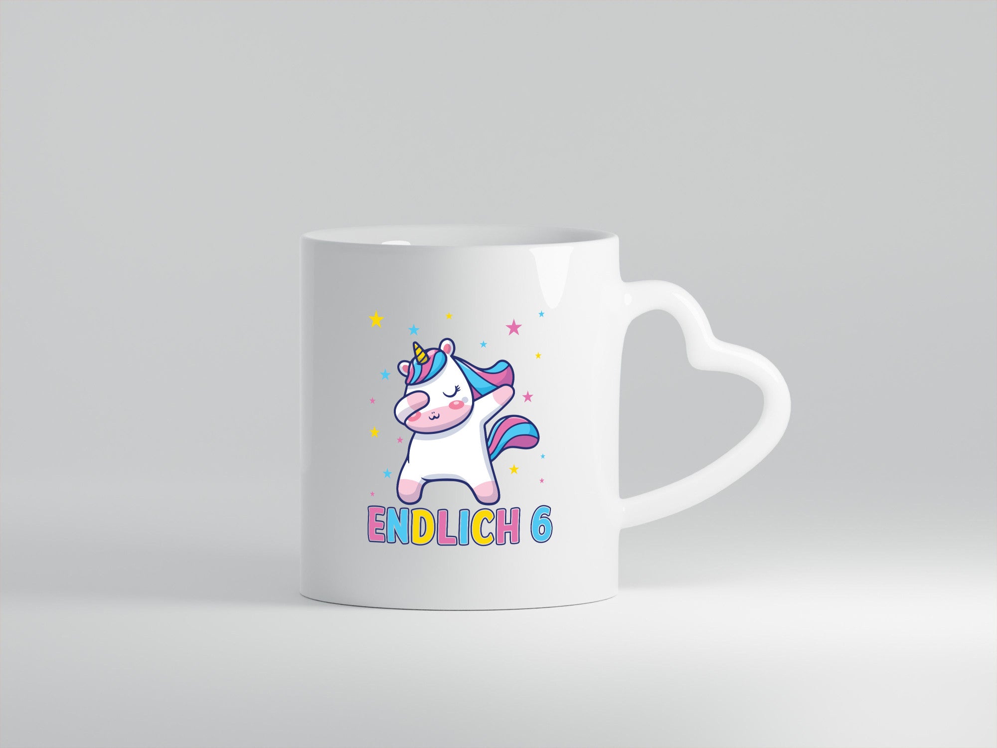 Endlich 6 | Einhorn Sterne lustiger Spruch Geschenk Humor Geschenkidee Tasse