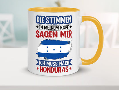 Honduras | Urlaub Stimmen in meinem Kopf Traumland Geschenkidee Humor Tasse