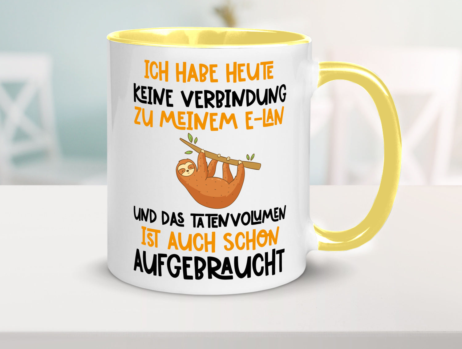 Tatenvolumen aufgebraucht | Spruch Humor Faultier Tierliebhaber Geschenkidee