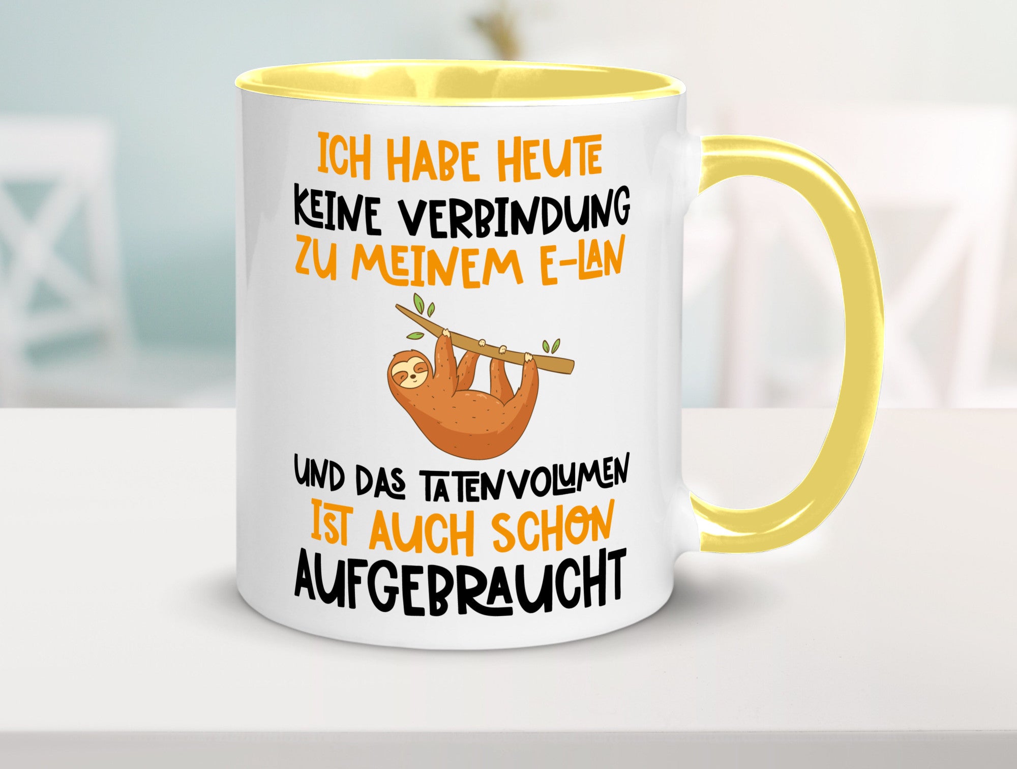 Tatenvolumen aufgebraucht | Spruch Humor Faultier Tierliebhaber Geschenkidee