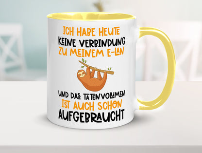 Tatenvolumen aufgebraucht | Spruch Humor Faultier Tierliebhaber Geschenkidee