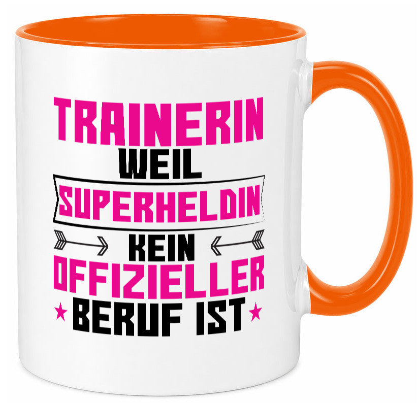 Superheldin Trainerin | Sportverein Humor Geschenkidee Tasse