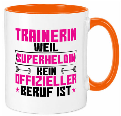 Superheldin Trainerin | Sportverein Humor Geschenkidee Tasse