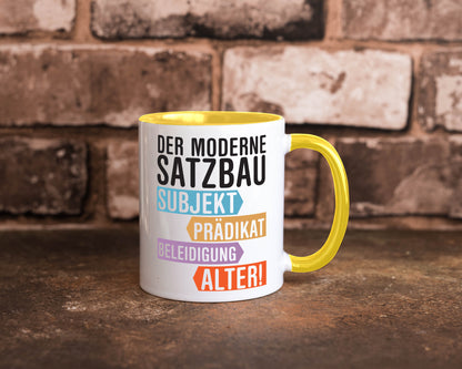 Moderner Satzbau | Lehrer Lehrerin Kollege lustig Arbeit Kollegen Büro Geschenk