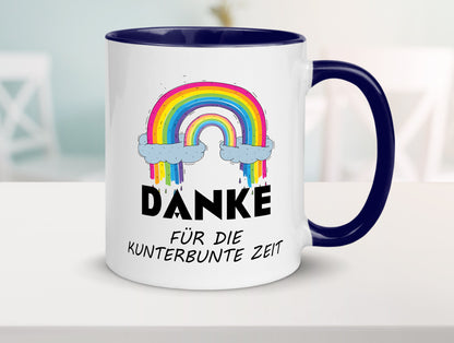 Danke für die Kunderbunte Zeit | Regenbogen lustiger Spruch Geschenk Humor