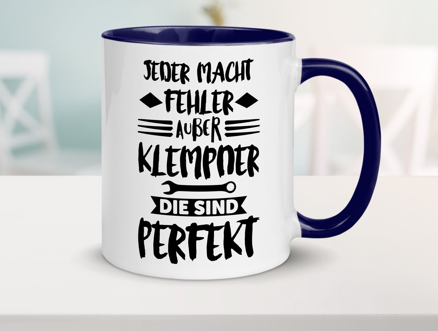Jeder macht fehler nur Klempner sind Perfekt Humor Geschenkidee Tasse
