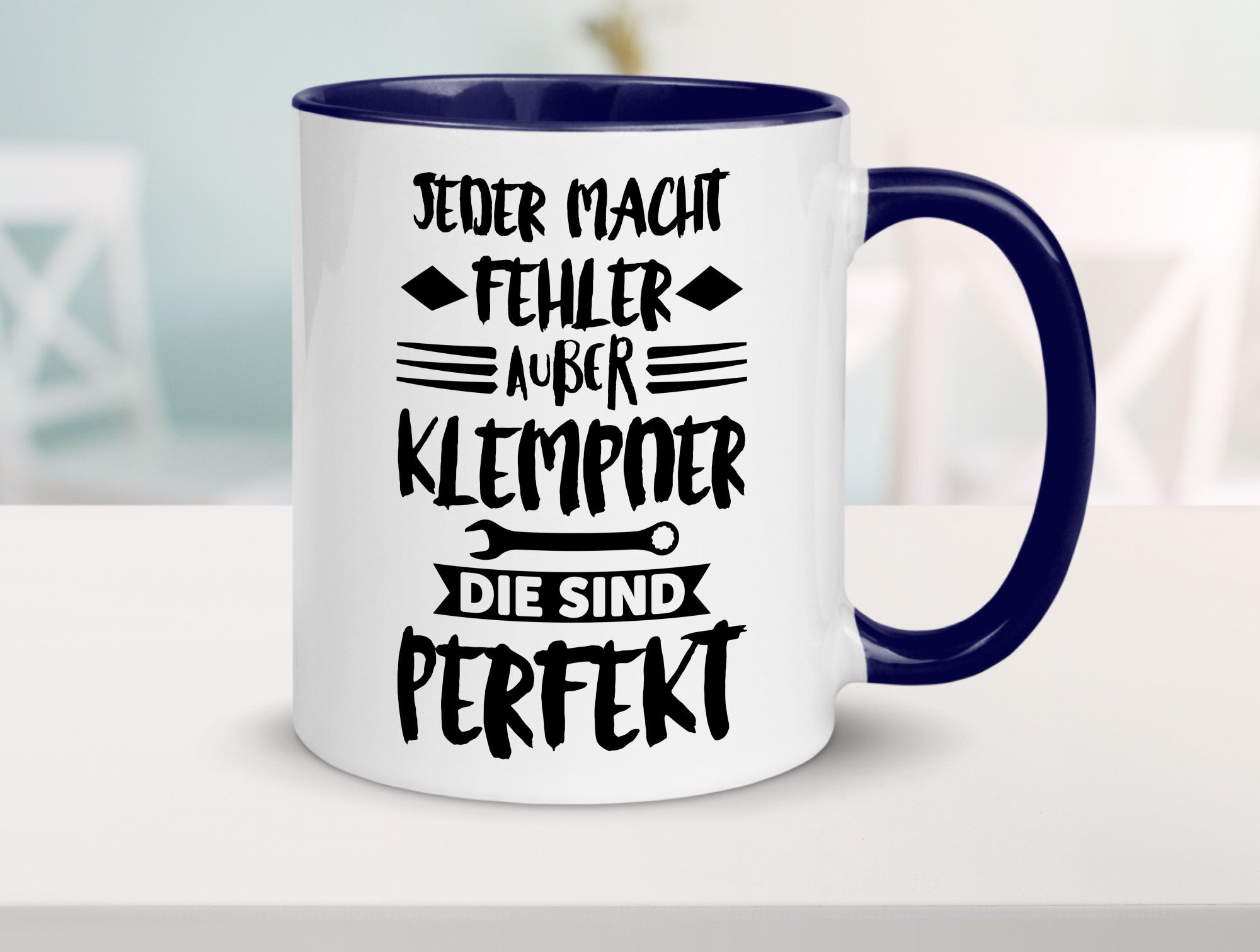 Jeder macht fehler nur Klempner sind Perfekt Humor Geschenkidee Tasse