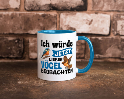 Vögel beobachten | Vogel lustig Humor Geschenkidee Geschenk Tasse